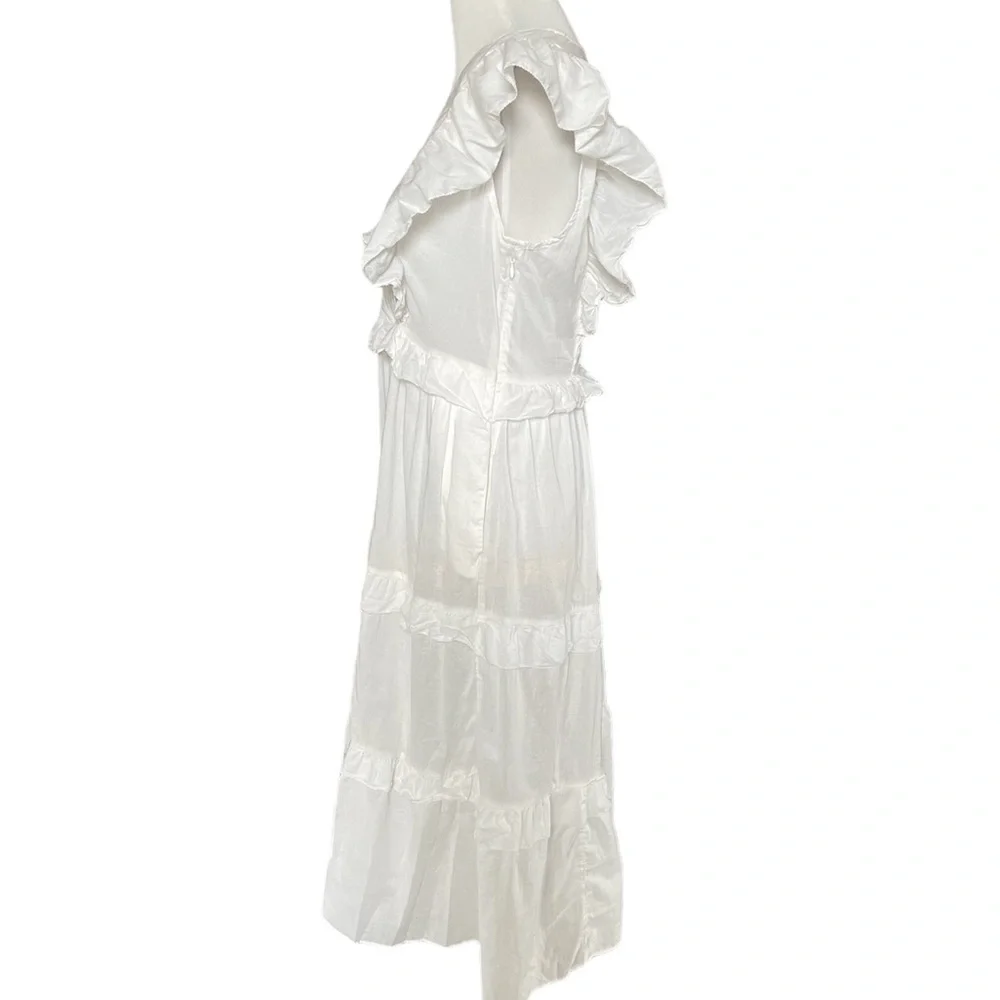 J Crew Ruffle Sleeve Cotton Voile midi dress